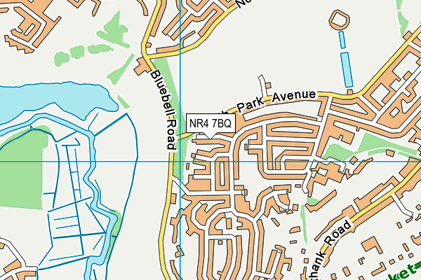 NR4 7BQ map - OS VectorMap District (Ordnance Survey)