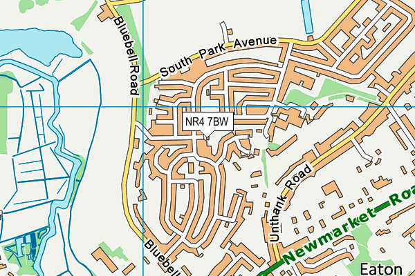 NR4 7BW map - OS VectorMap District (Ordnance Survey)