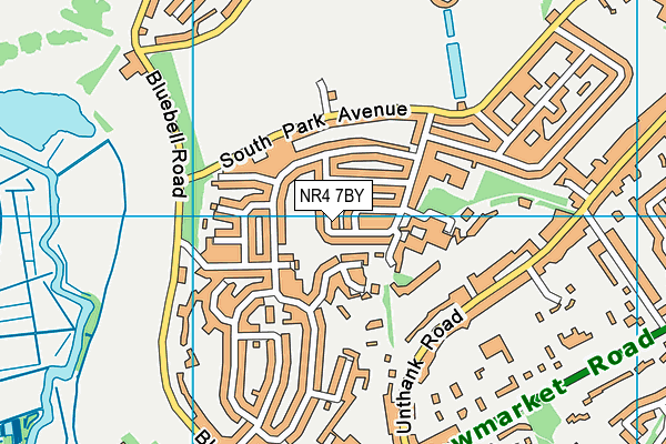NR4 7BY map - OS VectorMap District (Ordnance Survey)