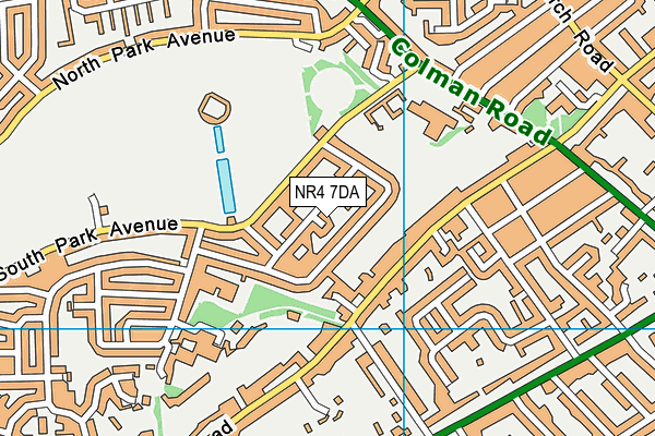NR4 7DA map - OS VectorMap District (Ordnance Survey)