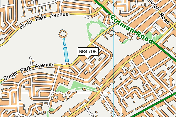 NR4 7DB map - OS VectorMap District (Ordnance Survey)