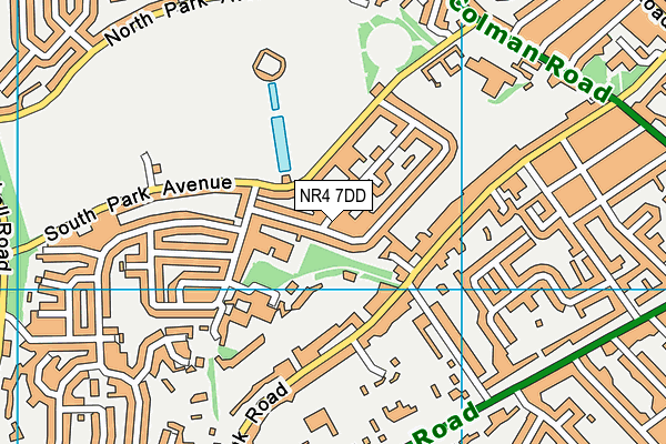 NR4 7DD map - OS VectorMap District (Ordnance Survey)