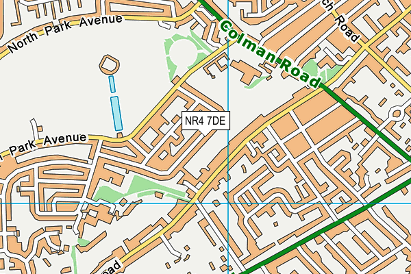 NR4 7DE map - OS VectorMap District (Ordnance Survey)