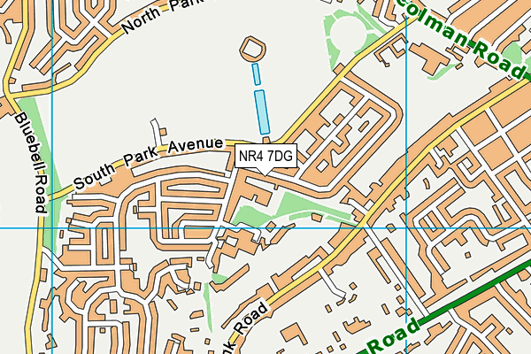 NR4 7DG map - OS VectorMap District (Ordnance Survey)
