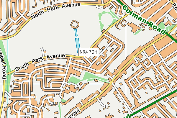 NR4 7DH map - OS VectorMap District (Ordnance Survey)