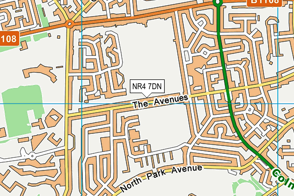NR4 7DN map - OS VectorMap District (Ordnance Survey)