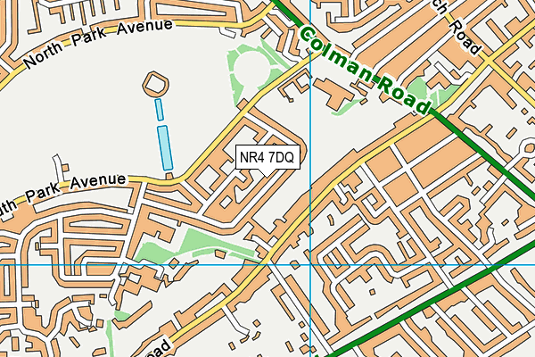 NR4 7DQ map - OS VectorMap District (Ordnance Survey)
