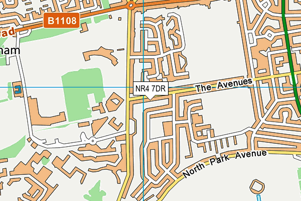 NR4 7DR map - OS VectorMap District (Ordnance Survey)