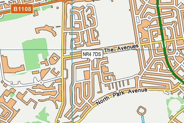 NR4 7DS map - OS VectorMap District (Ordnance Survey)