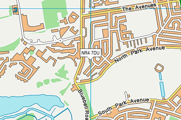 NR4 7DU map - OS VectorMap District (Ordnance Survey)