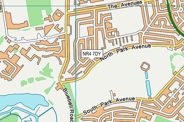 NR4 7DY map - OS VectorMap District (Ordnance Survey)