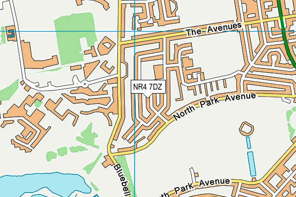 NR4 7DZ map - OS VectorMap District (Ordnance Survey)