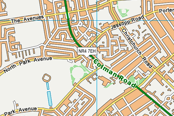 NR4 7EH map - OS VectorMap District (Ordnance Survey)