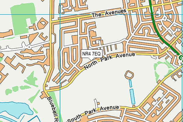NR4 7EQ map - OS VectorMap District (Ordnance Survey)