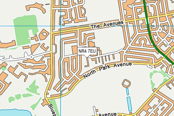 NR4 7EU map - OS VectorMap District (Ordnance Survey)