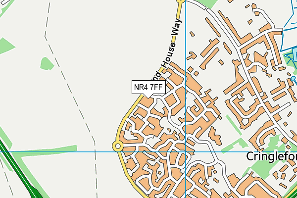 NR4 7FF map - OS VectorMap District (Ordnance Survey)