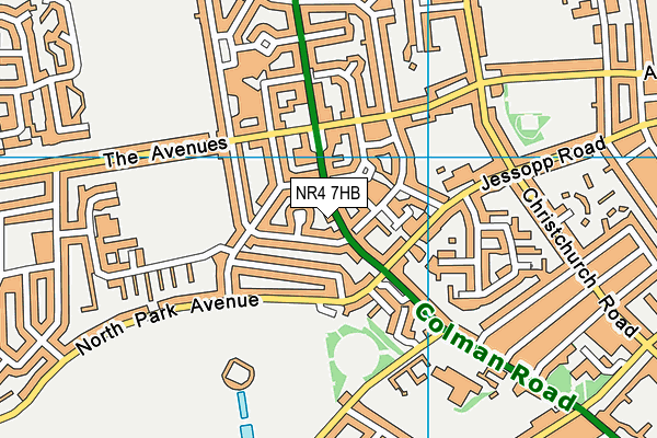 NR4 7HB map - OS VectorMap District (Ordnance Survey)