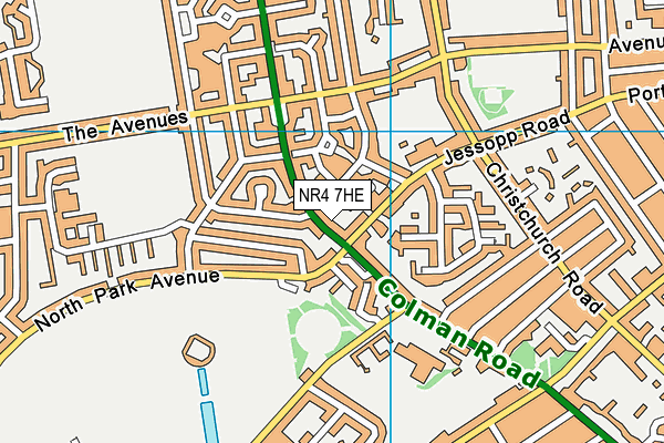 NR4 7HE map - OS VectorMap District (Ordnance Survey)