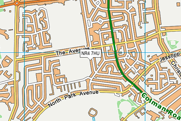 NR4 7HU map - OS VectorMap District (Ordnance Survey)