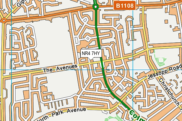 NR4 7HY map - OS VectorMap District (Ordnance Survey)