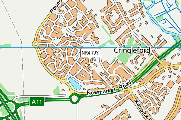 NR4 7JY map - OS VectorMap District (Ordnance Survey)