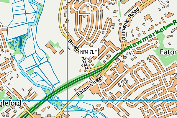 NR4 7LF map - OS VectorMap District (Ordnance Survey)