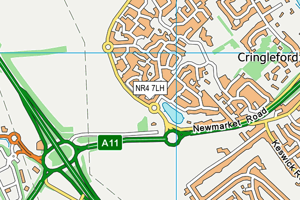 NR4 7LH map - OS VectorMap District (Ordnance Survey)