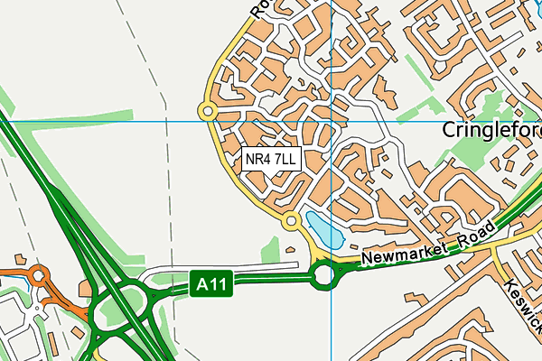 NR4 7LL map - OS VectorMap District (Ordnance Survey)