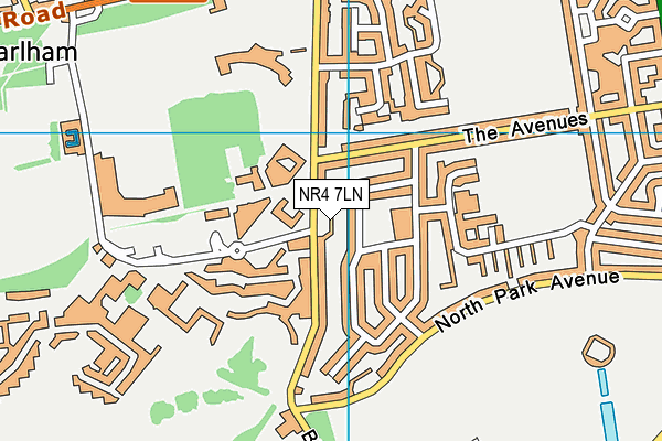 NR4 7LN map - OS VectorMap District (Ordnance Survey)