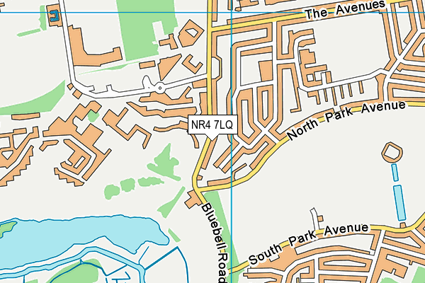 NR4 7LQ map - OS VectorMap District (Ordnance Survey)