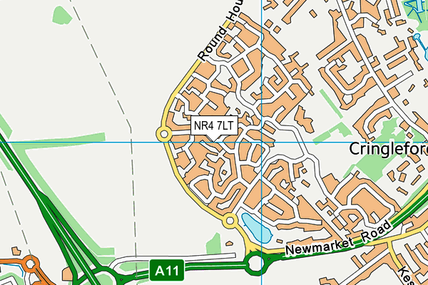 NR4 7LT map - OS VectorMap District (Ordnance Survey)