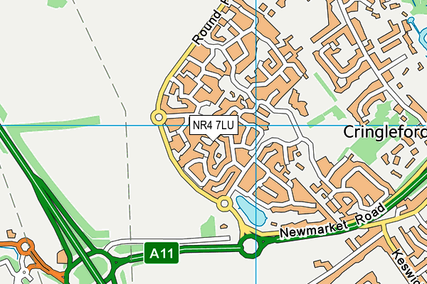 NR4 7LU map - OS VectorMap District (Ordnance Survey)
