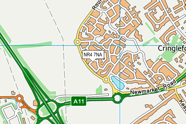 NR4 7NA map - OS VectorMap District (Ordnance Survey)