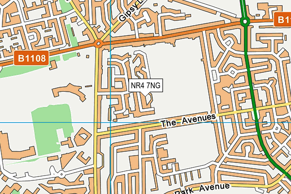 NR4 7NG map - OS VectorMap District (Ordnance Survey)