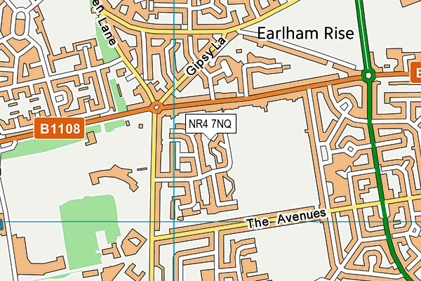 NR4 7NQ map - OS VectorMap District (Ordnance Survey)