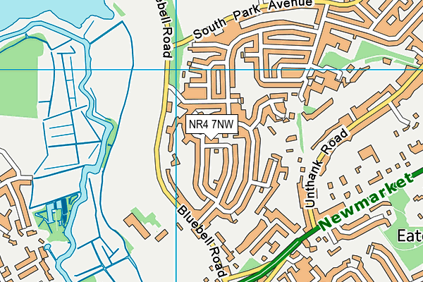 NR4 7NW map - OS VectorMap District (Ordnance Survey)