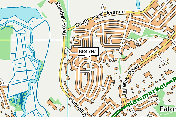 NR4 7NZ map - OS VectorMap District (Ordnance Survey)