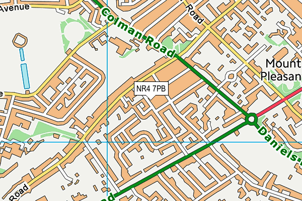 NR4 7PB map - OS VectorMap District (Ordnance Survey)