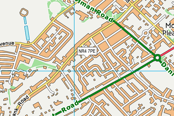 NR4 7PE map - OS VectorMap District (Ordnance Survey)