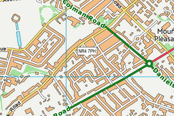 NR4 7PH map - OS VectorMap District (Ordnance Survey)