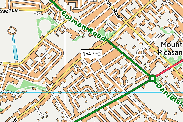 NR4 7PQ map - OS VectorMap District (Ordnance Survey)