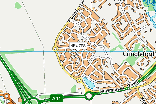 NR4 7PS map - OS VectorMap District (Ordnance Survey)