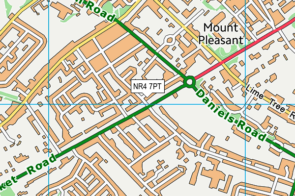 NR4 7PT map - OS VectorMap District (Ordnance Survey)