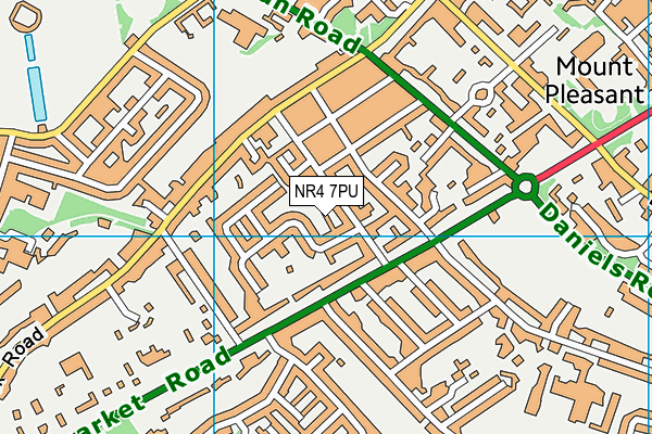 NR4 7PU map - OS VectorMap District (Ordnance Survey)