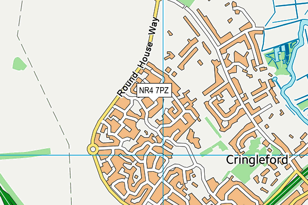 NR4 7PZ map - OS VectorMap District (Ordnance Survey)