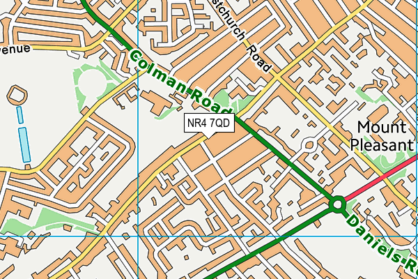 NR4 7QD map - OS VectorMap District (Ordnance Survey)