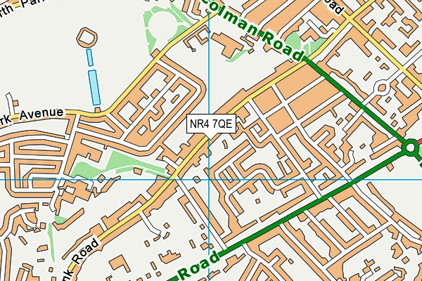 NR4 7QE map - OS VectorMap District (Ordnance Survey)
