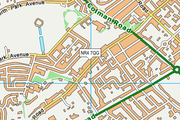 NR4 7QG map - OS VectorMap District (Ordnance Survey)