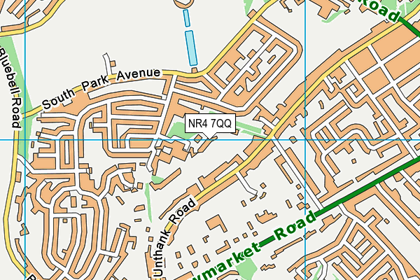 NR4 7QQ map - OS VectorMap District (Ordnance Survey)