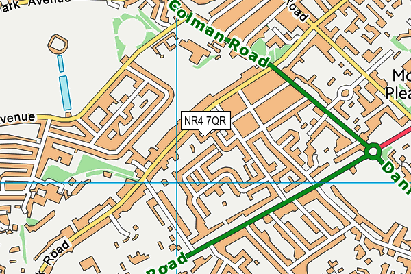 NR4 7QR map - OS VectorMap District (Ordnance Survey)